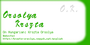 orsolya krszta business card